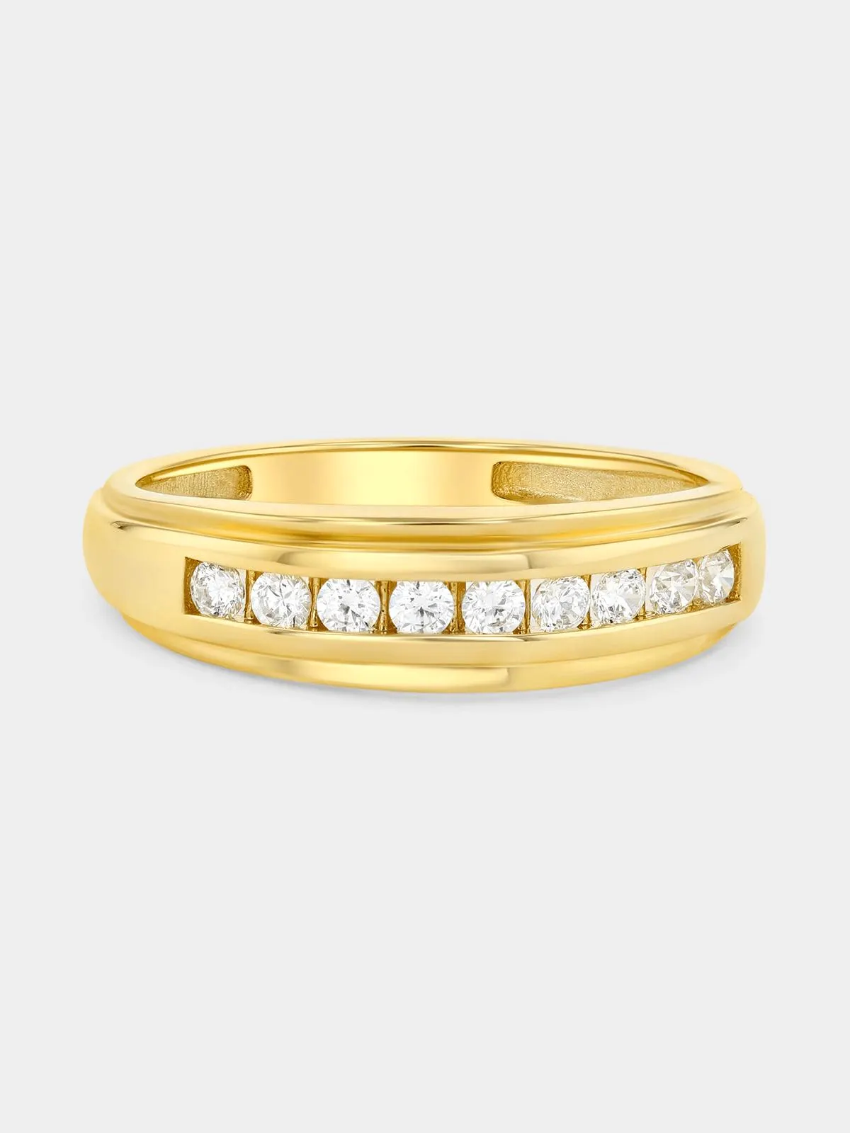 Yellow Gold 0.49ct Lab Grown Diamond Channel Ring