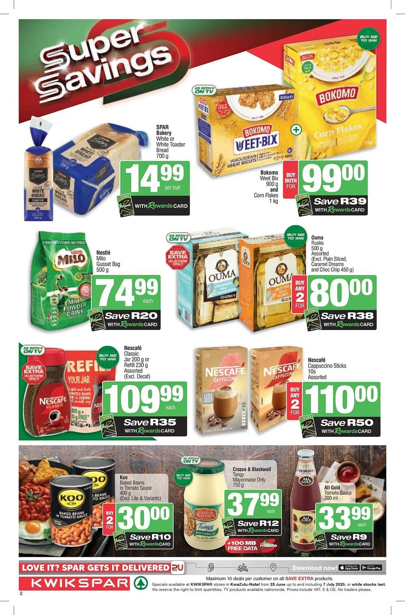 KwikSpar catalogue from 23 June to 7 July 2025 - Catalogue Page 2