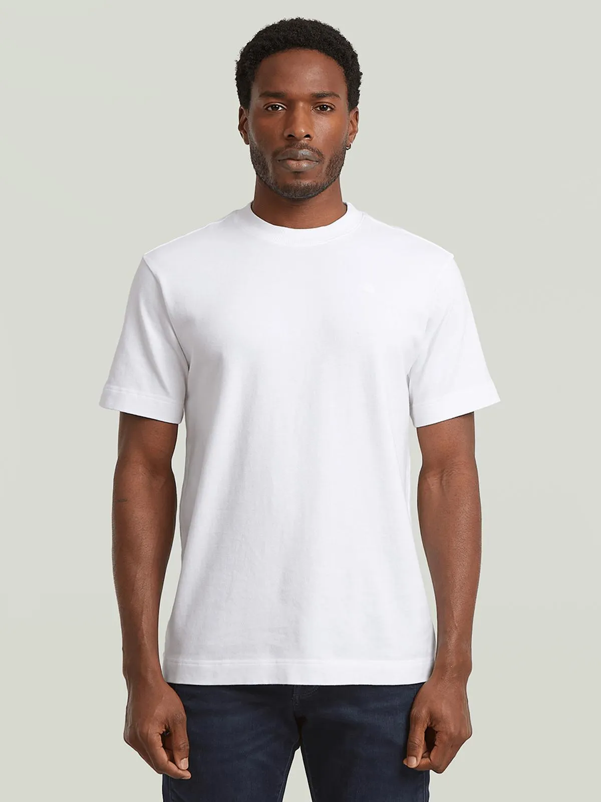 G-Star Men's The Leonard Heavy Weight White T-Shirt