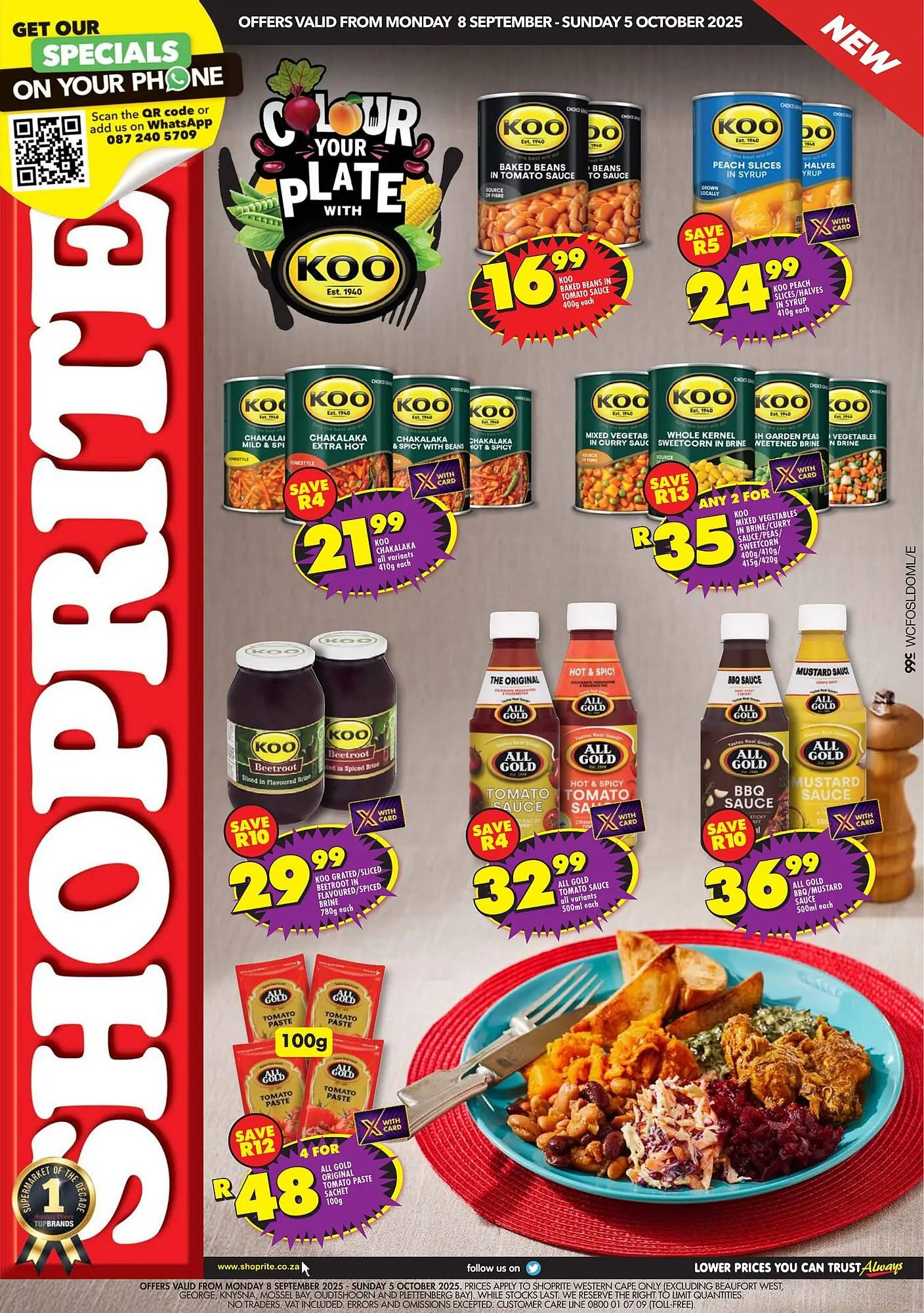 Shoprite catalogue from 8 September to 5 October 2025 - Catalogue Page 1