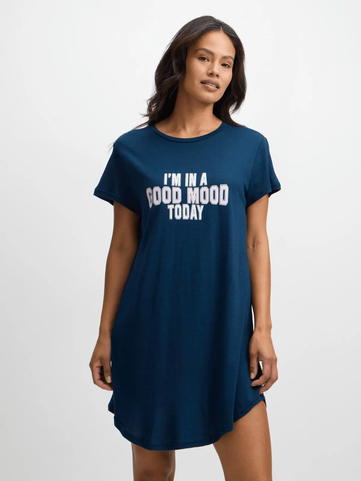 Jet Women's Navy Choose To Be Happy Sleepshirt