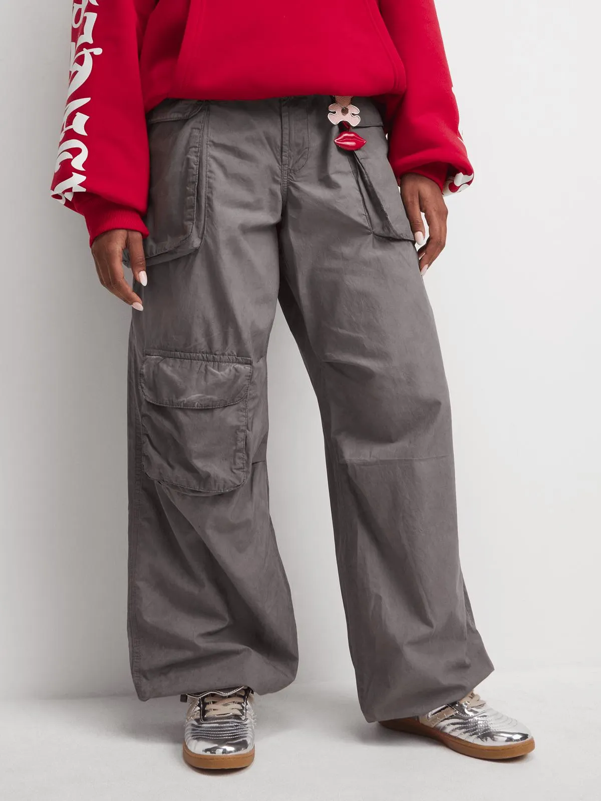 The FIX Women's Grey Wash Wide Leg Pants