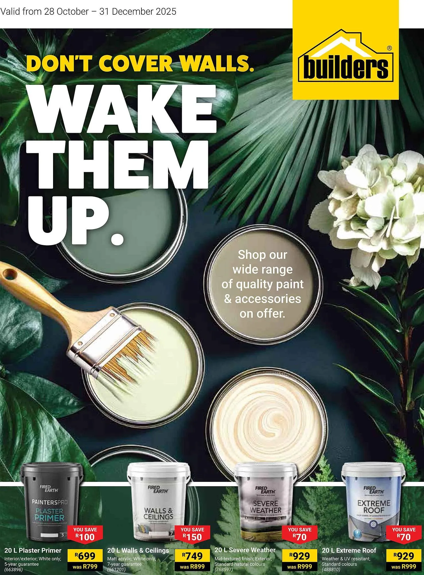 Builders Warehouse catalogue from 28 October to 31 December 2025 - Catalogue Page 1