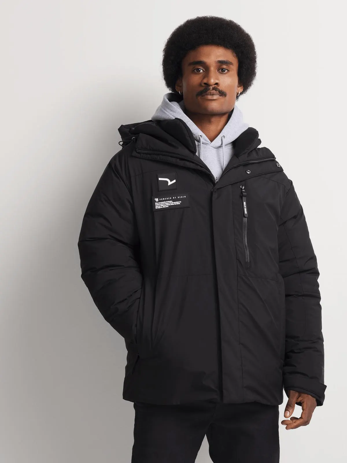 Relay Jeans Men's Black Puffer Jacket