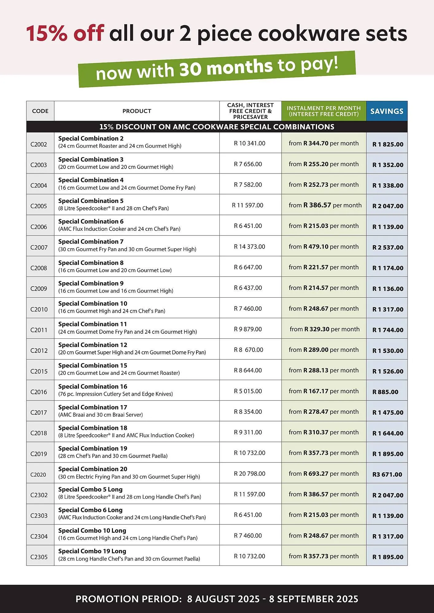 AMC Cookware catalogue from 8 August to 8 September 2025 - Catalogue Page 8