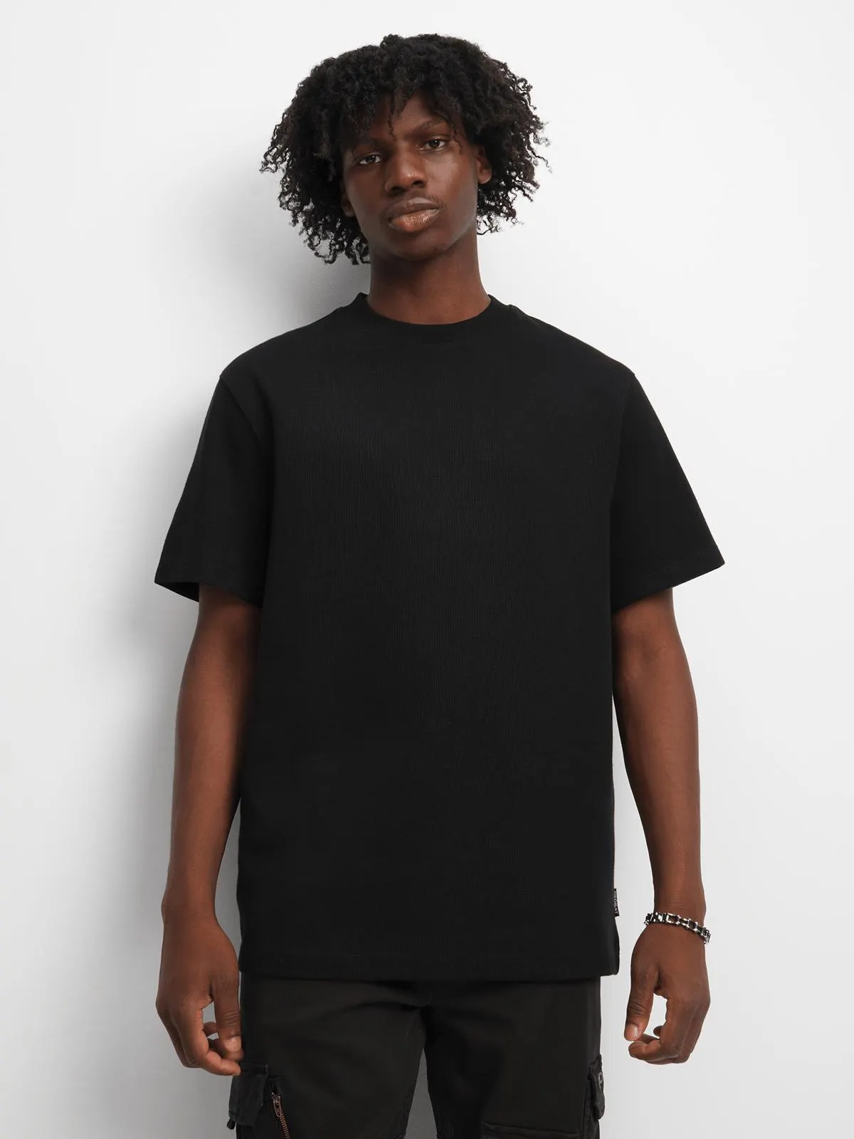 Redbat Classics Men's Black Knit Relaxed T-Shirt