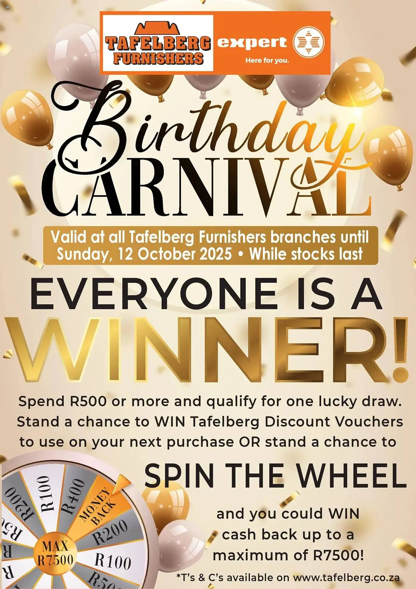 Tafelberg Furnishers catalogue from 6 October to 12 October 2025 - Catalogue Page 1