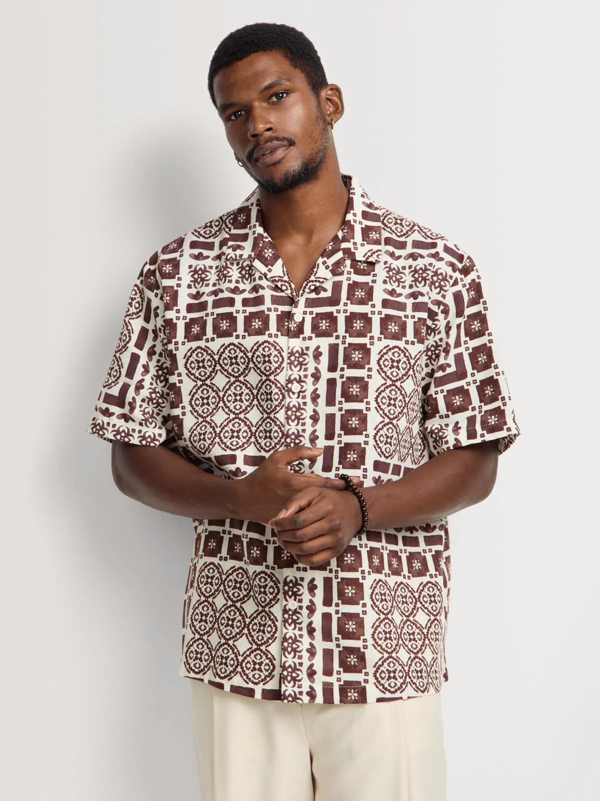 Markham Men's Relaxed Fit Red Shirt