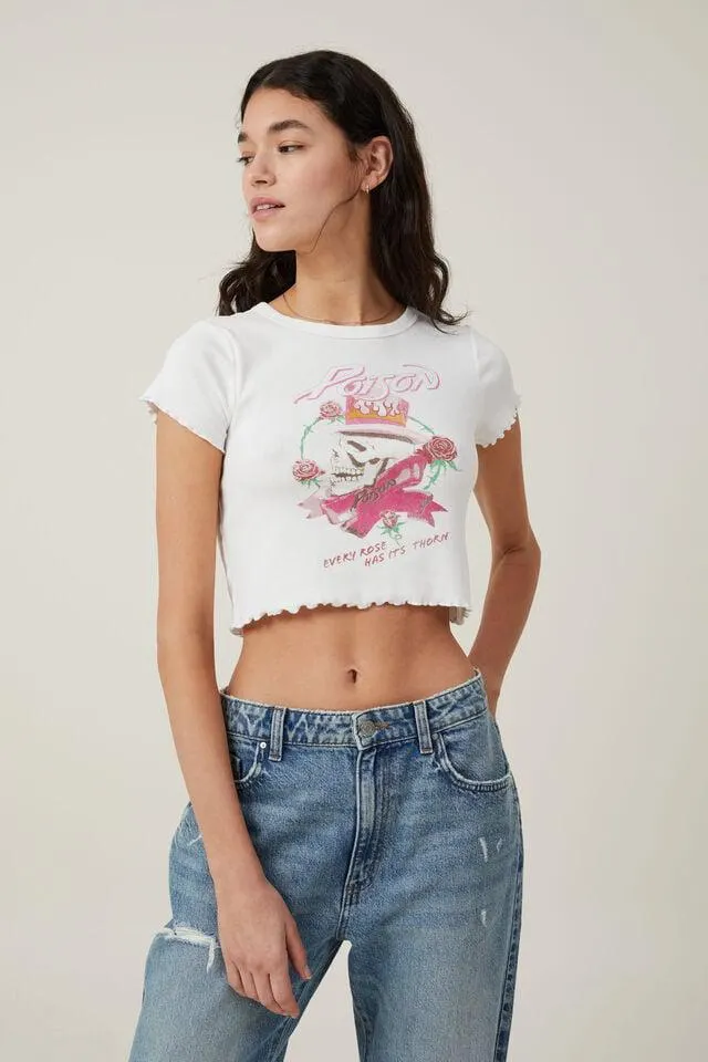 Crop Lettuce Rib License Tee