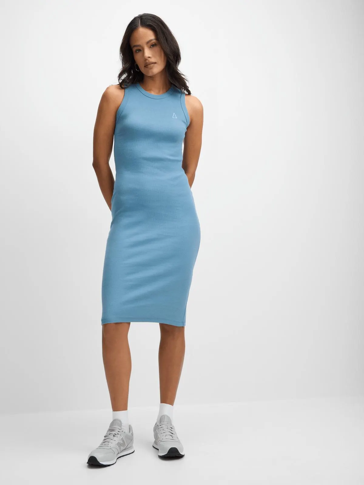Women's APX Rib Powder Blue Dress