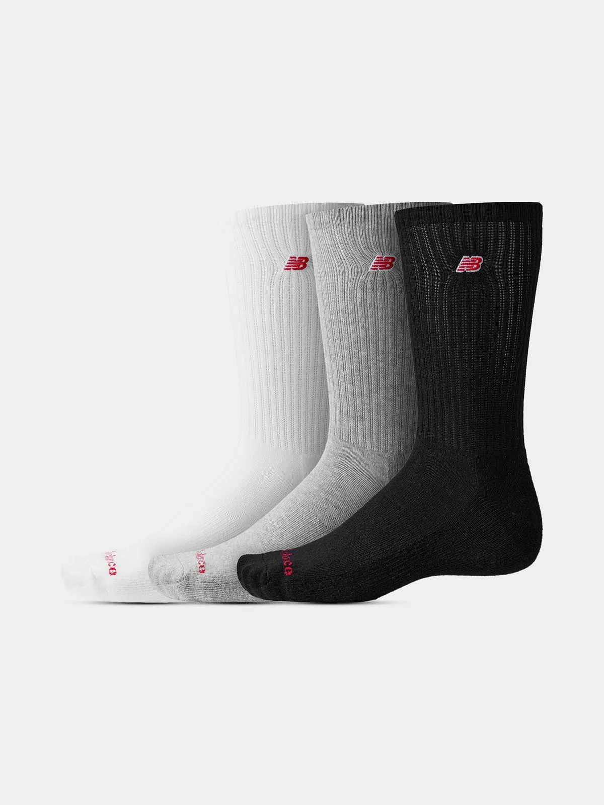 New Balance Unisex 3 Pack Multicolour Crew Socks