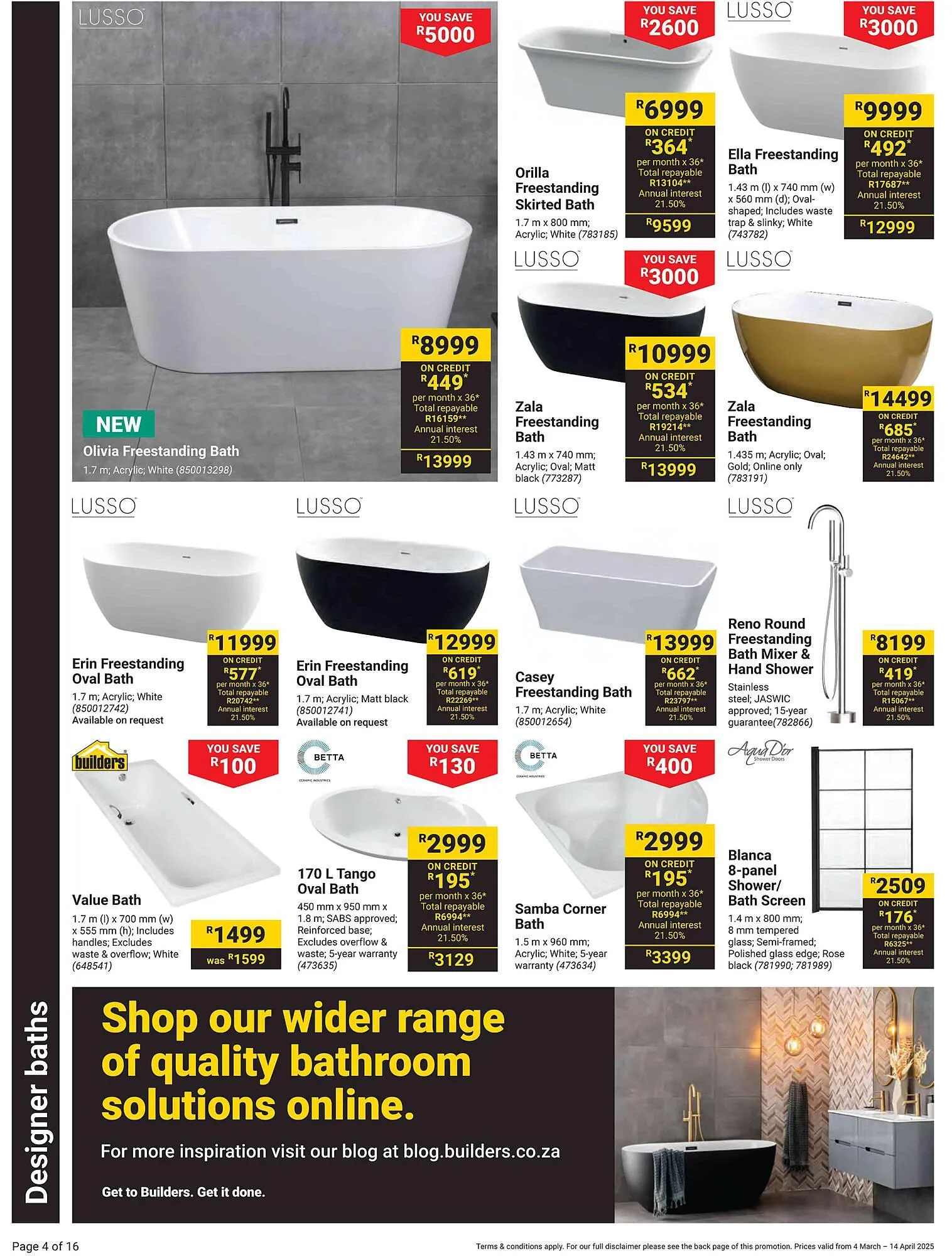 Builders Warehouse catalogue from 4 March to 14 April 2025 - Catalogue Page 4