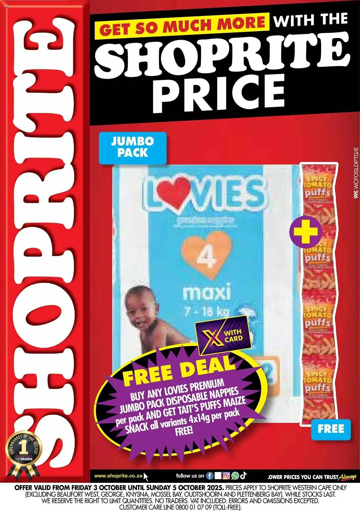 Shoprite catalogue from 3 October to 5 October 2025 - Catalogue Page 1