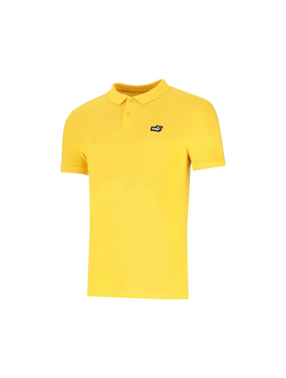 Puma Golfer Pique Mens Polo Yellow Sizzle
