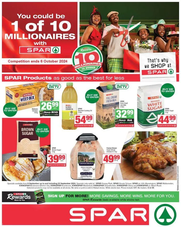 Specials Spar from 9 September to 22 September 2024 - Catalogue Page 1