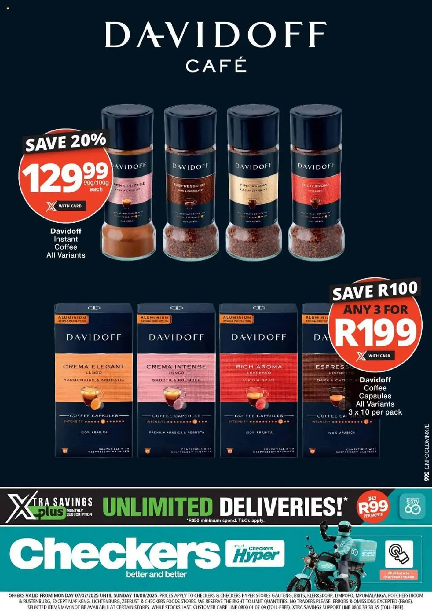 Checkers catalogue from 7 July to 10 August 2025 - Catalogue Page 1