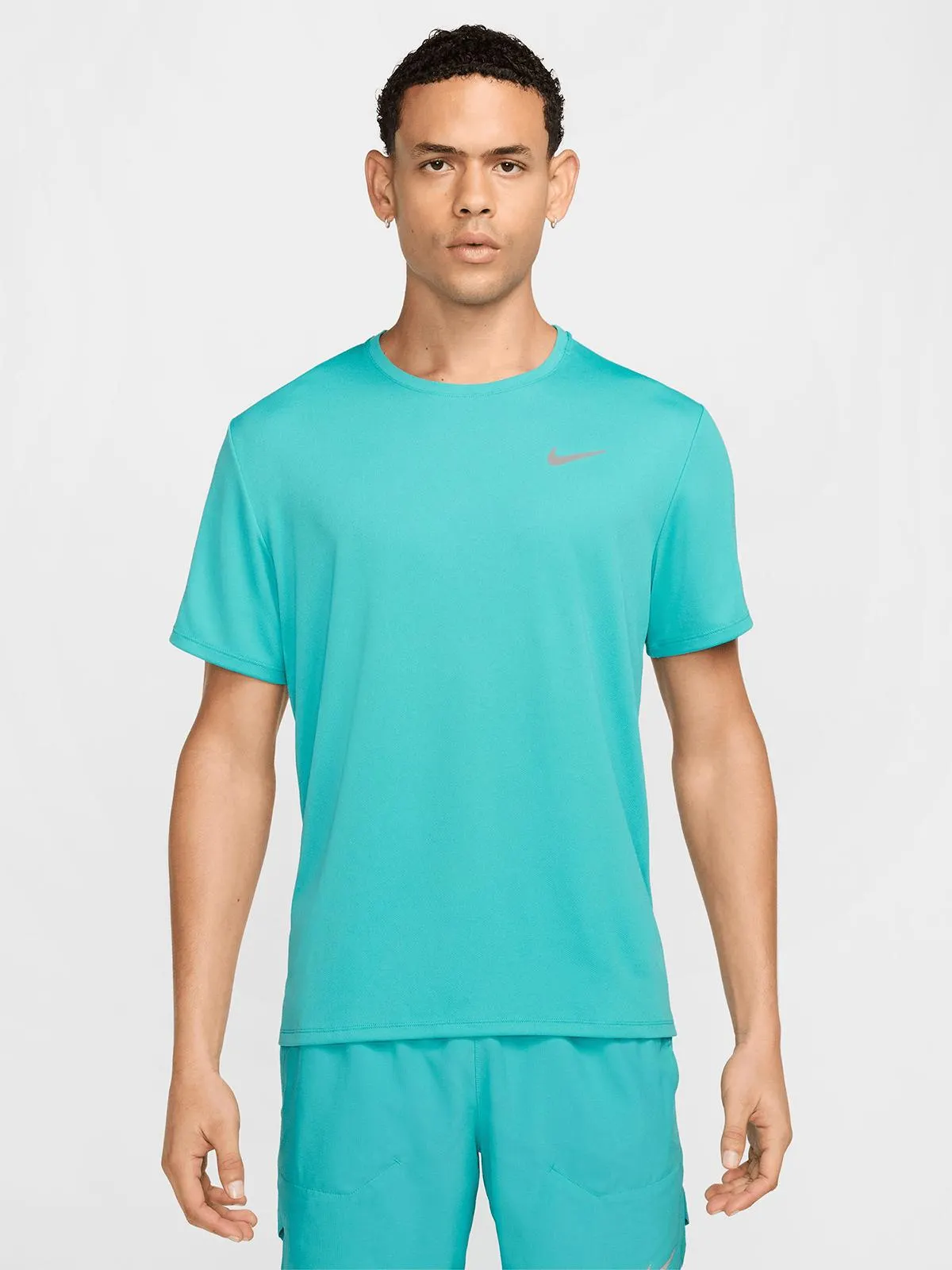 Nike Mens Miler Dri-Fit Blue Tee