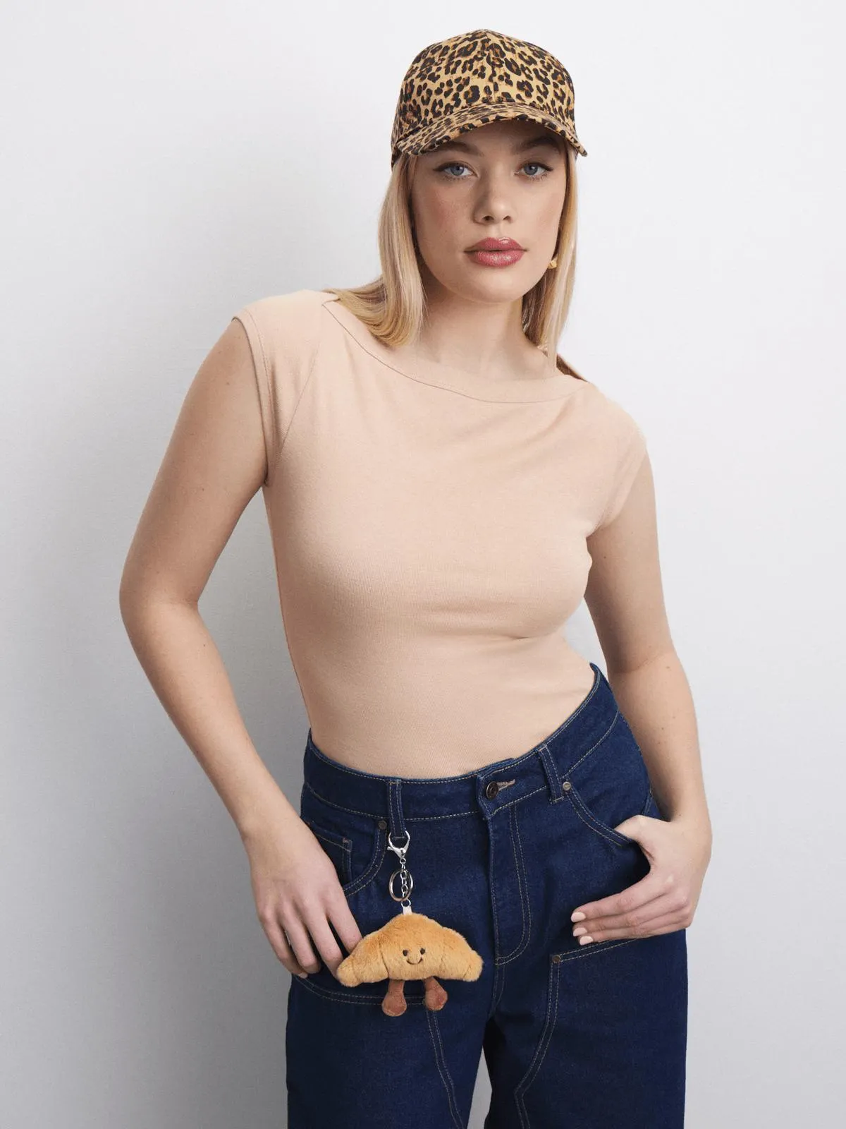 The FIX Women's Stone Rib Boat Neck Top