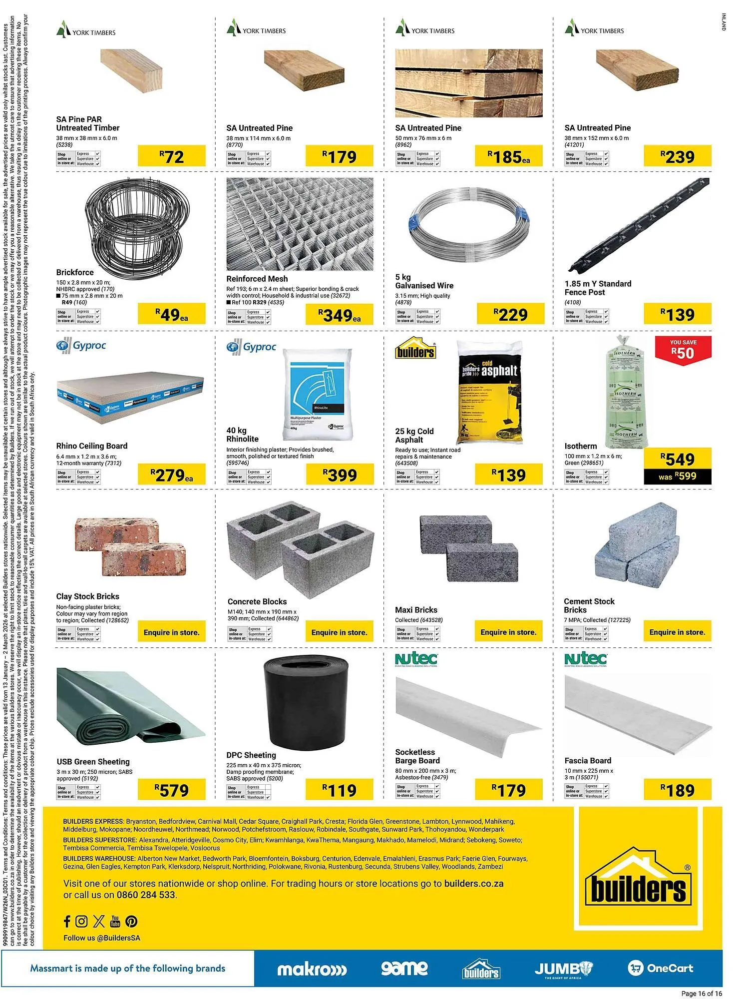 Builders Warehouse catalogue from 13 January to 2 March 2026 - Catalogue Page 14