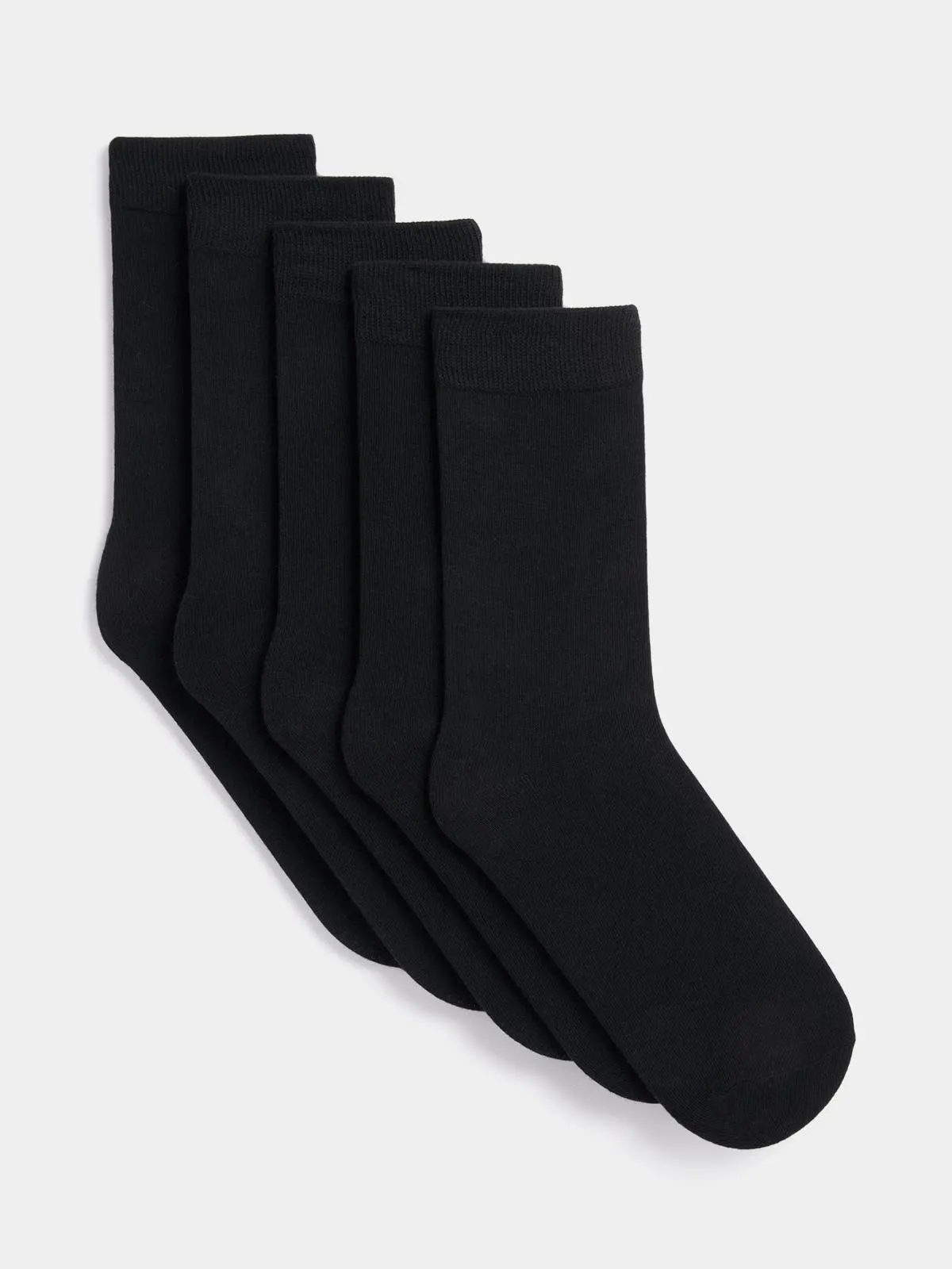 Markham Men's 5 Pack Black Socks