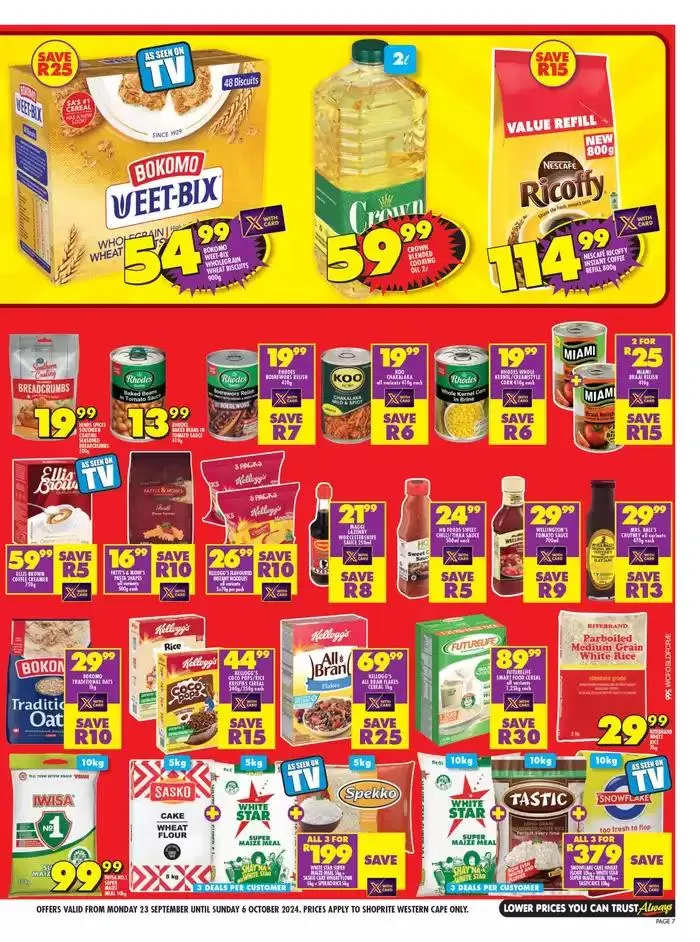 Shoprite Promise Western Cape from 24 September to 6 October 2024 - Catalogue Page 7