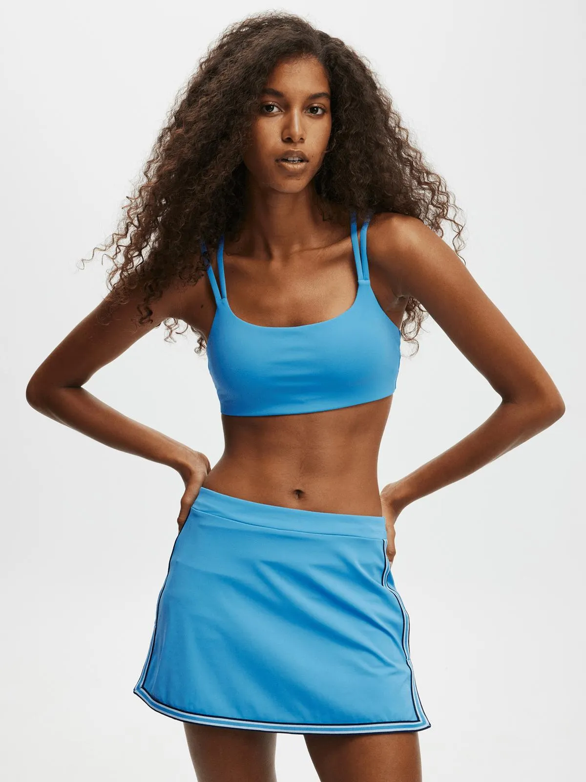 Women's Cotton On Blue Active Strappy Sports Crop Top