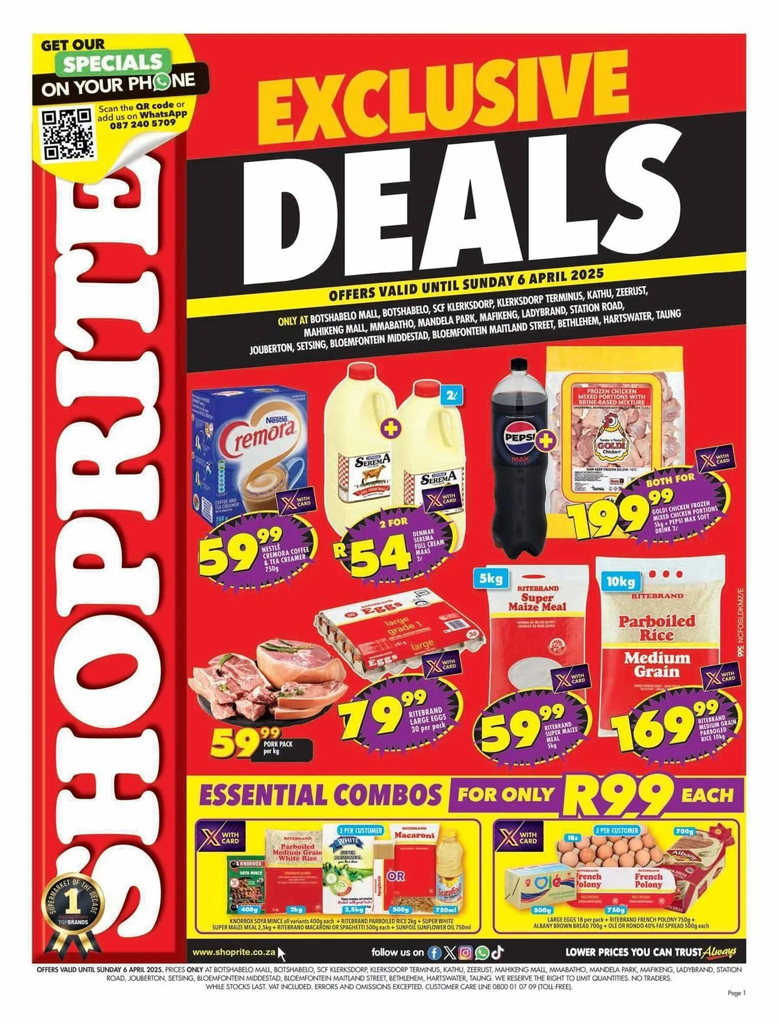 Shoprite catalogue from 28 March to 6 April 2025 - Catalogue Page 1