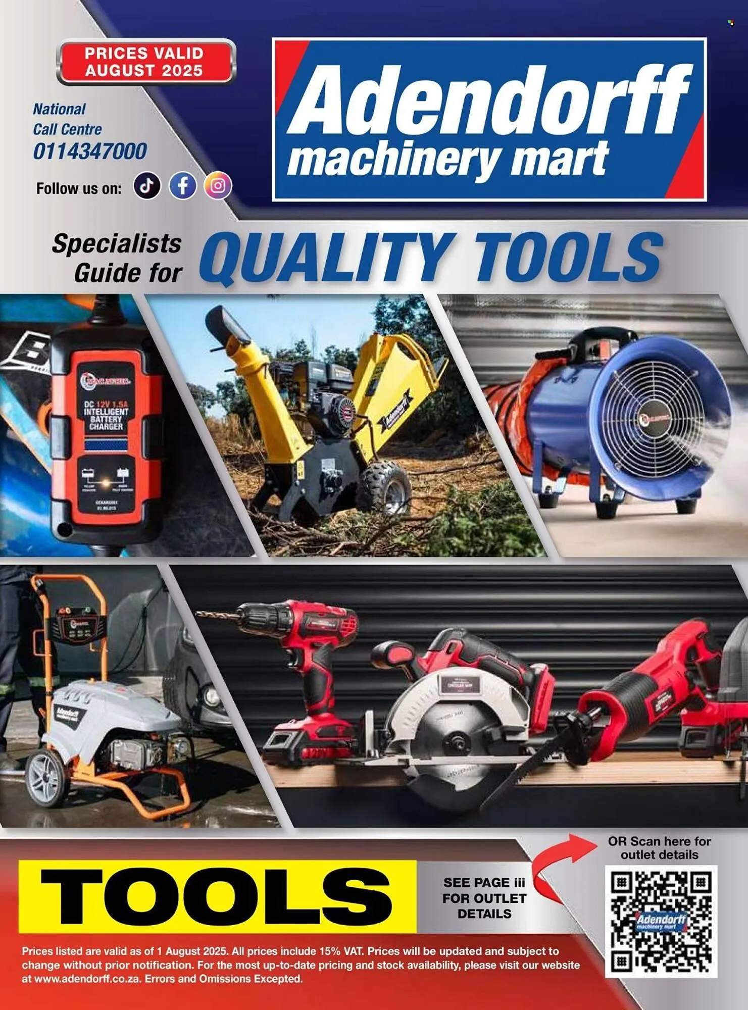 Adendorff Machinery Mart catalogue from 1 August to 31 August 2025 - Catalogue Page 1