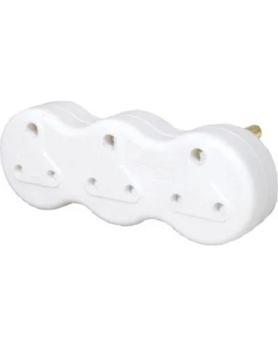 Nexus 3 x 16A Power Adaptor (White) - No Included Surge Protector