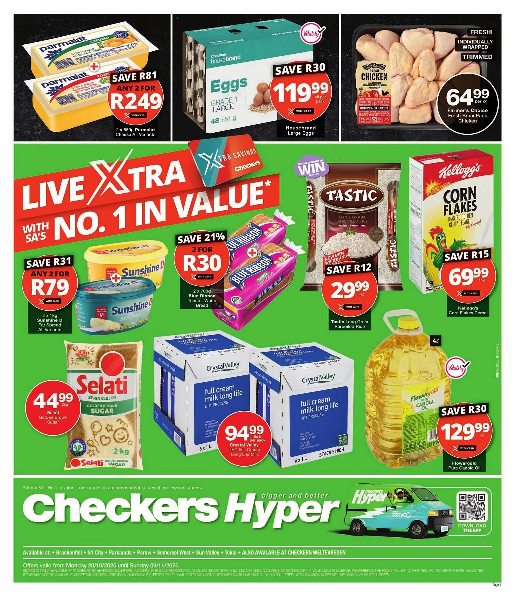 Checkers catalogue from 20 October to 9 November 2025 - Catalogue Page 1