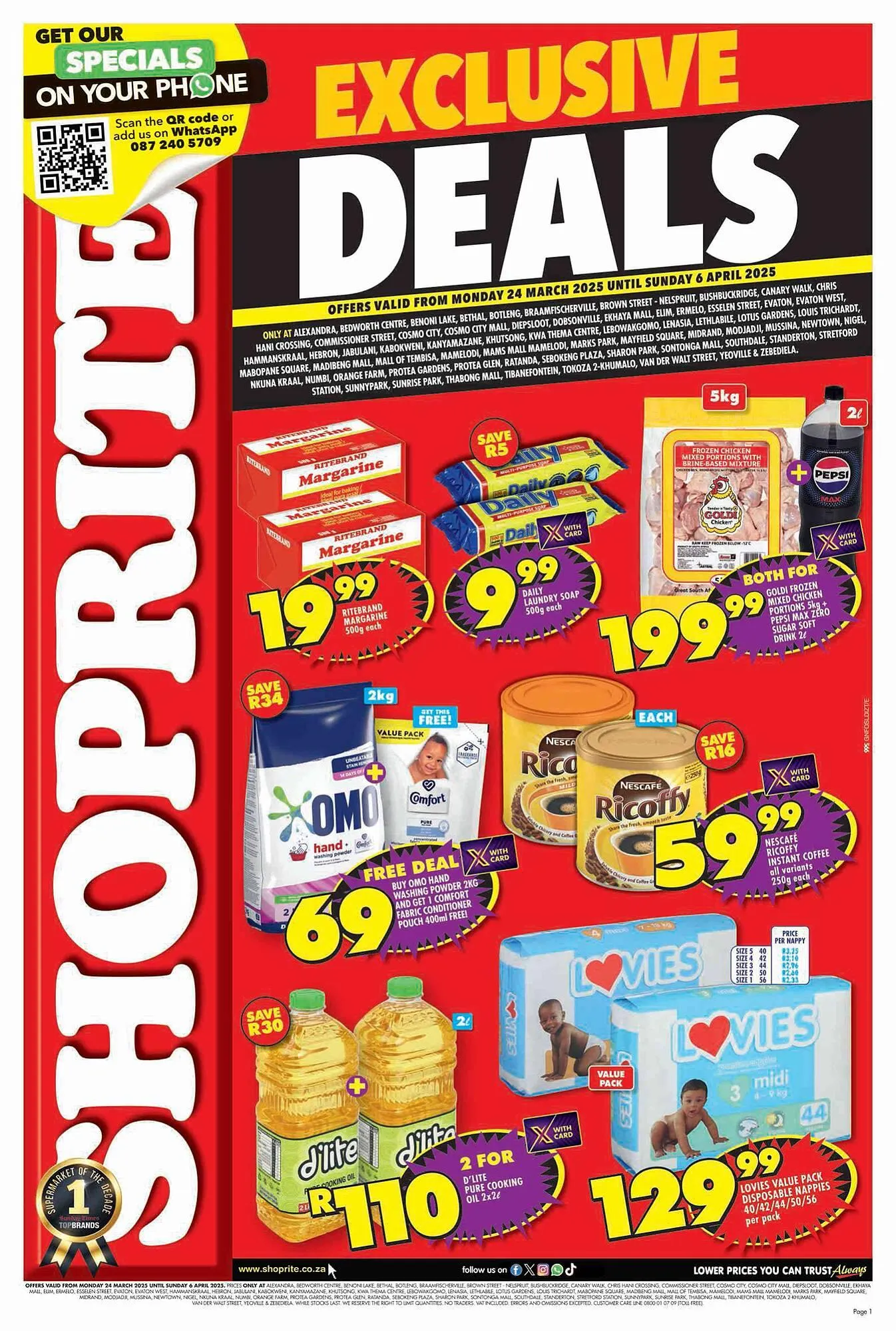 Shoprite catalogue from 24 March to 6 April 2025 - Catalogue Page 1