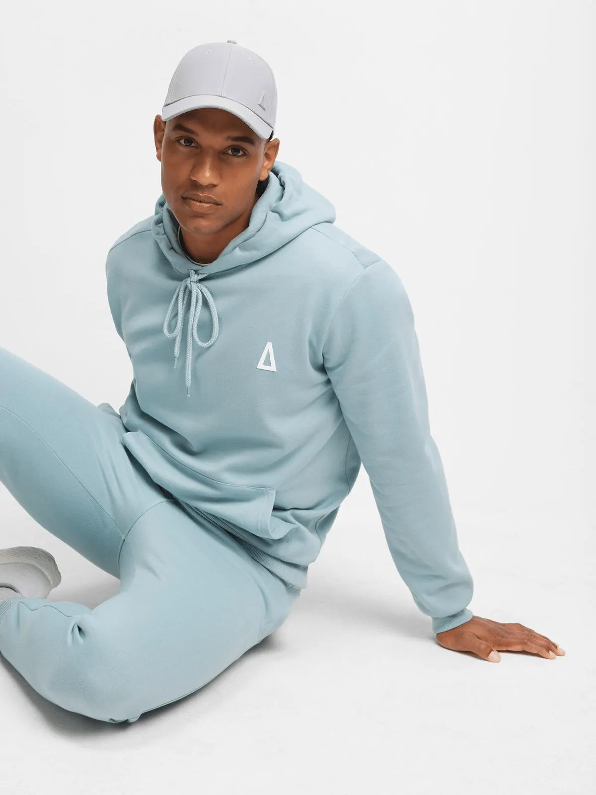 Mens APX Essential Pale Blue Hoodie