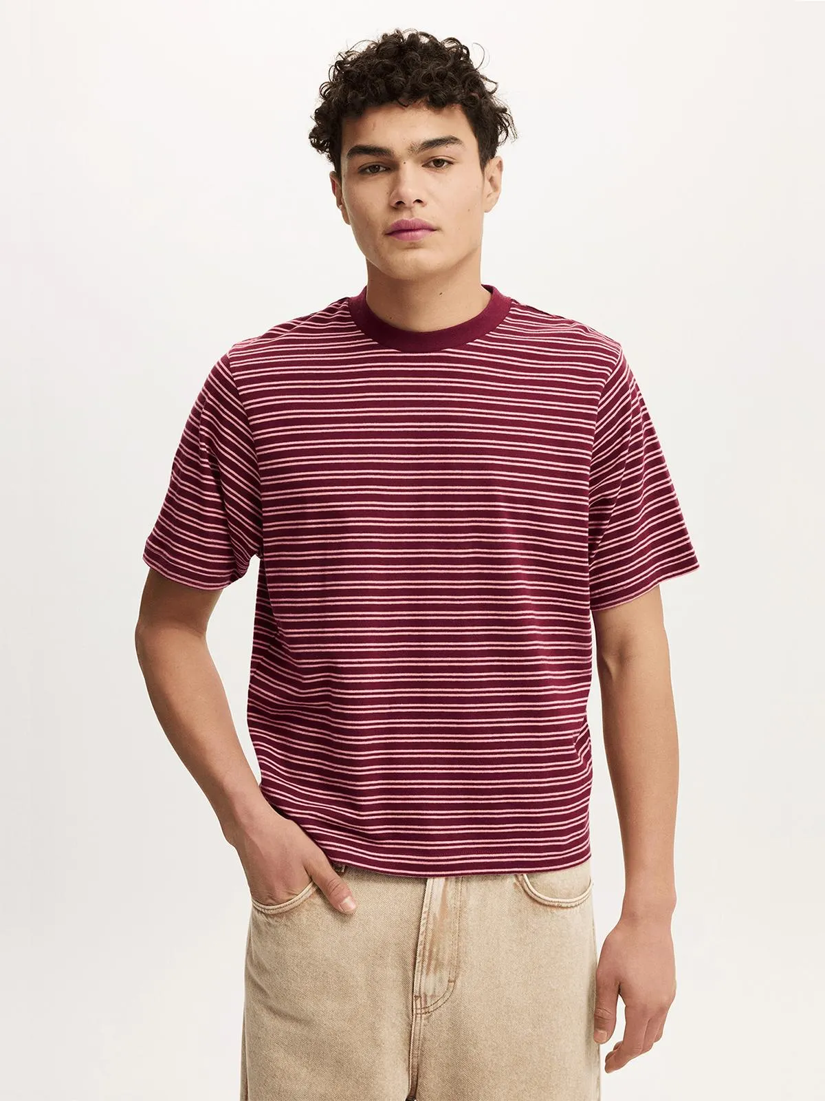 Men's Cotton On Red Cropped Fit T-Shirt