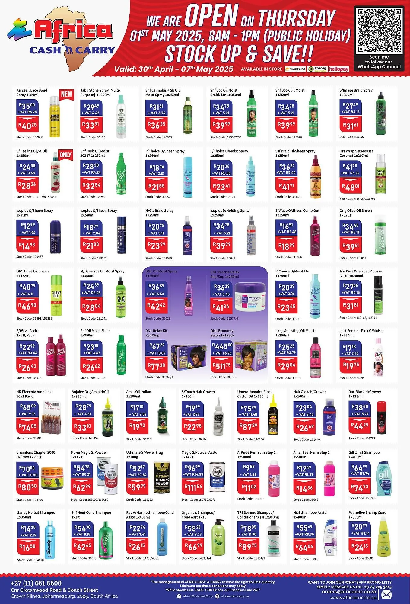 Africa Cash and Carry catalogue from 30 April to 7 May 2025 - Catalogue Page 1