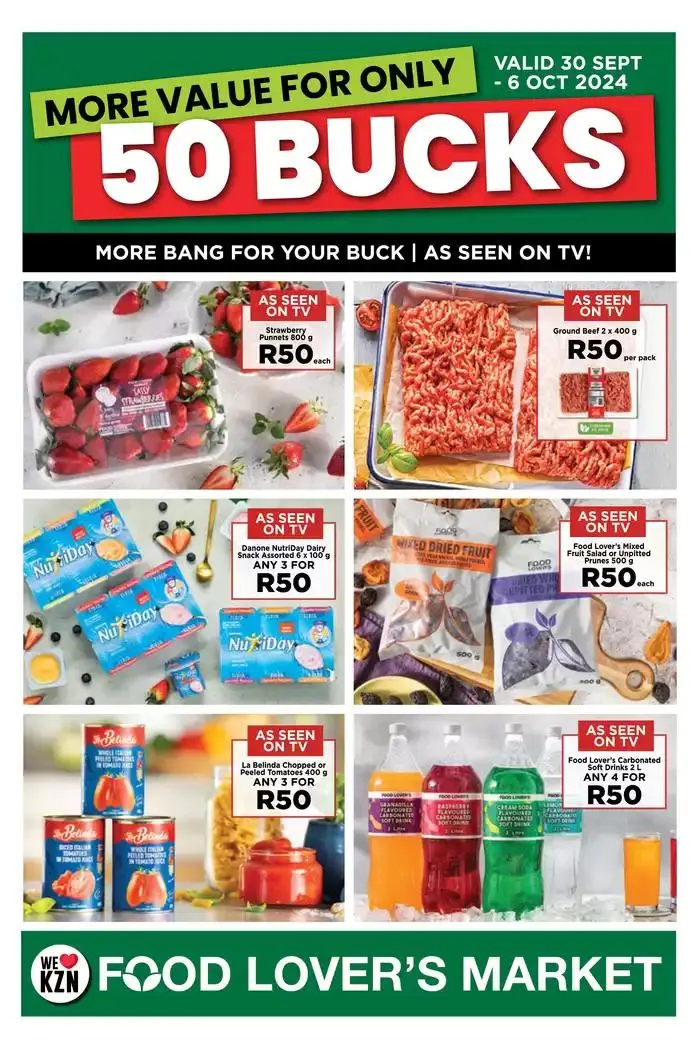 50Buck Kwa-Zulu Natal Promotion from 30 September to 6 October 2024 - Catalogue Page 1