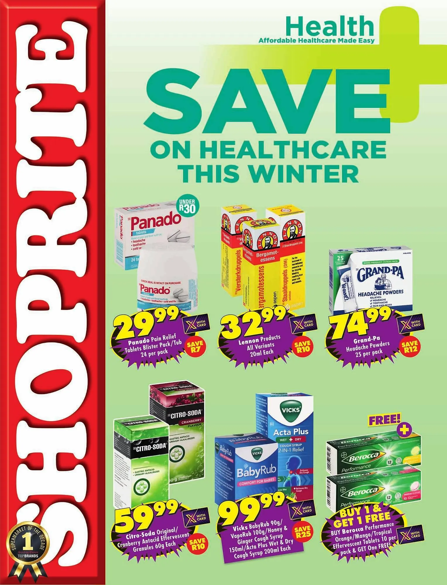 Shoprite catalogue from 21 July to 10 August 2025 - Catalogue Page 1