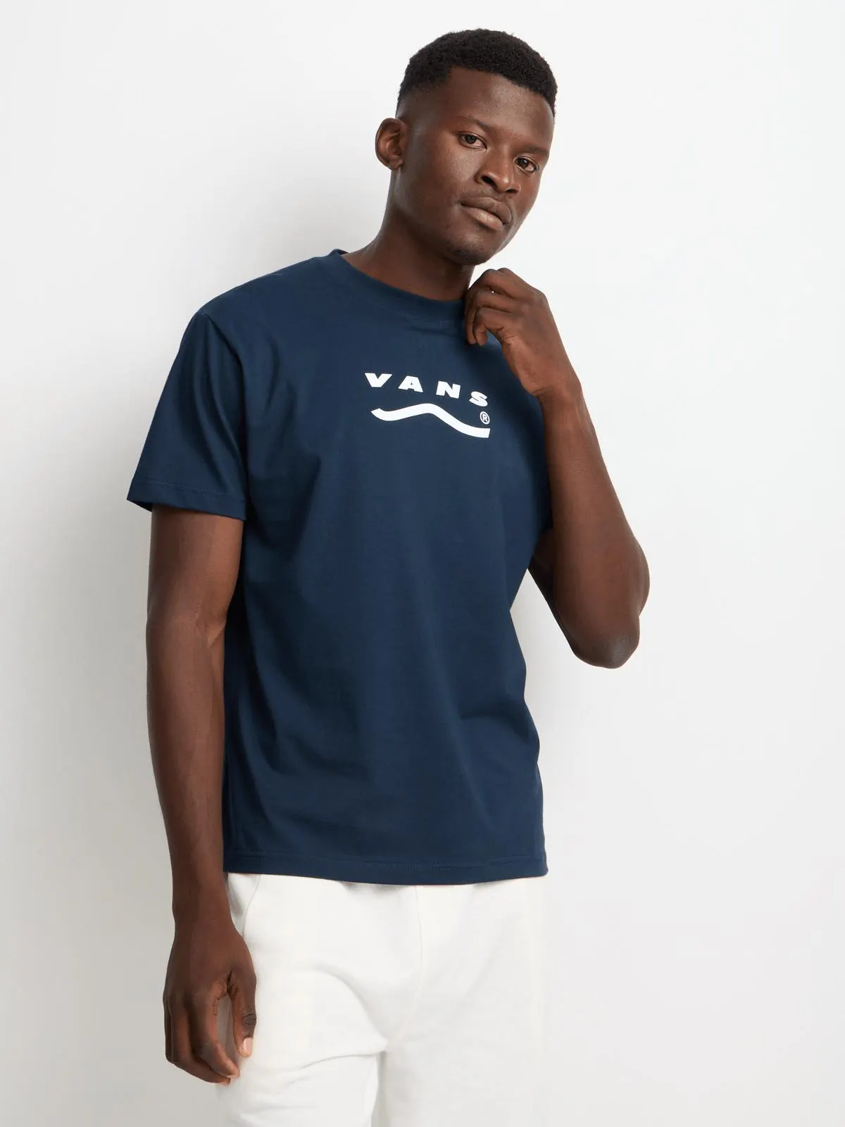 Mens Vans Determined Navy/White Tee