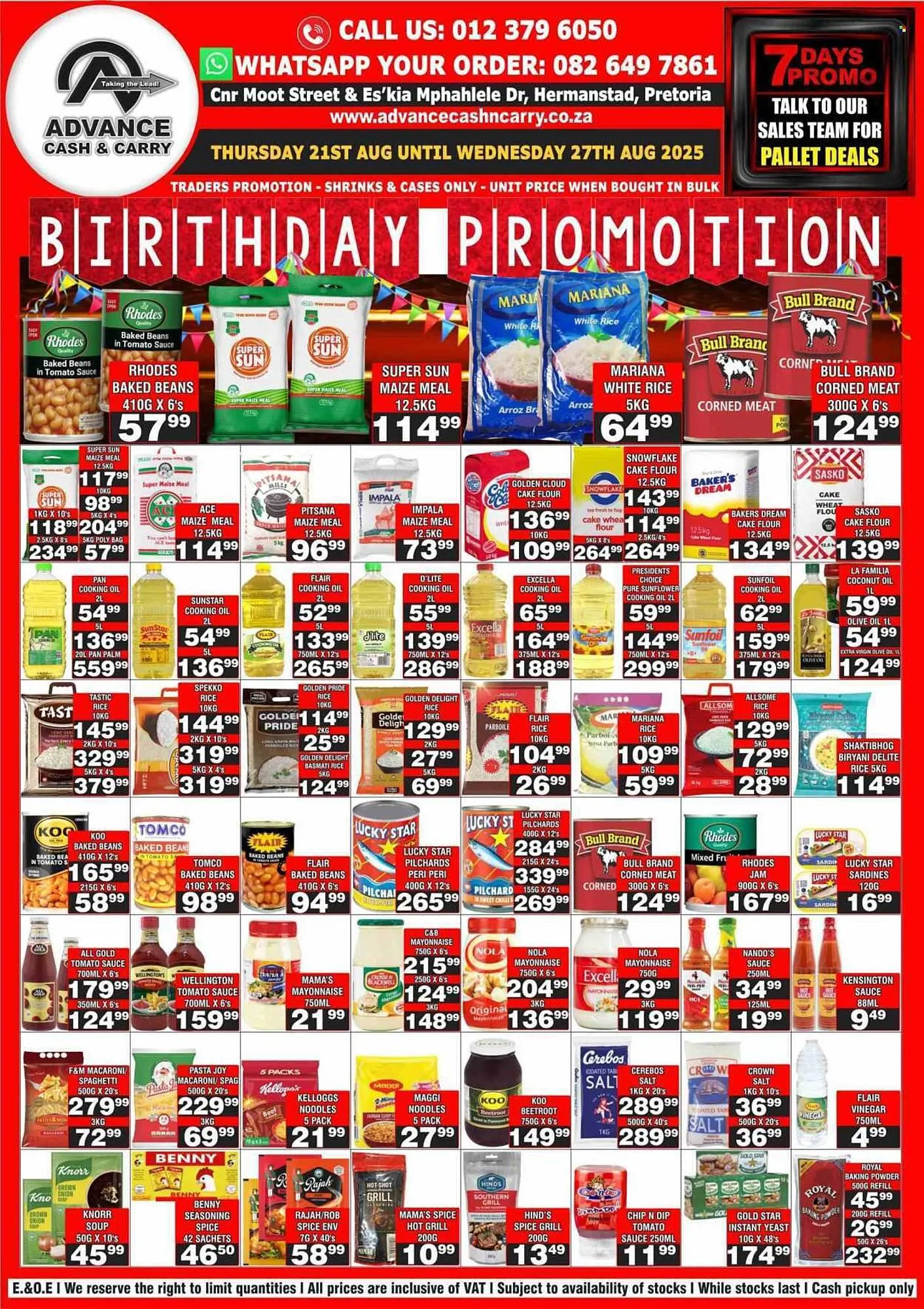 Advance Cash n Carry catalogue from 21 August to 27 August 2025 - Catalogue Page 1