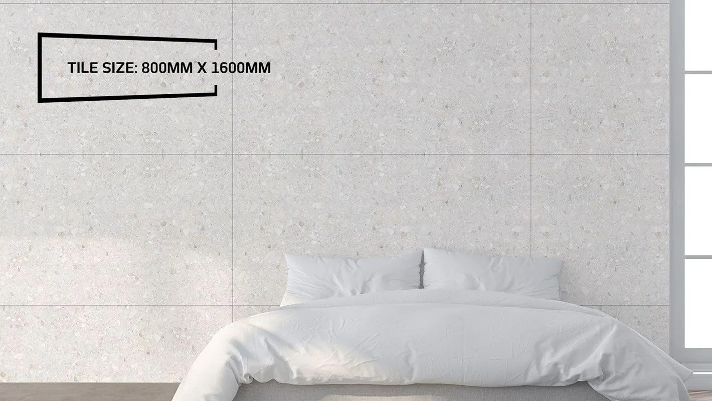 Sweden Ceppo Bianco Rectified Glazed Matt Porcelain Tile 800 x 1600mm