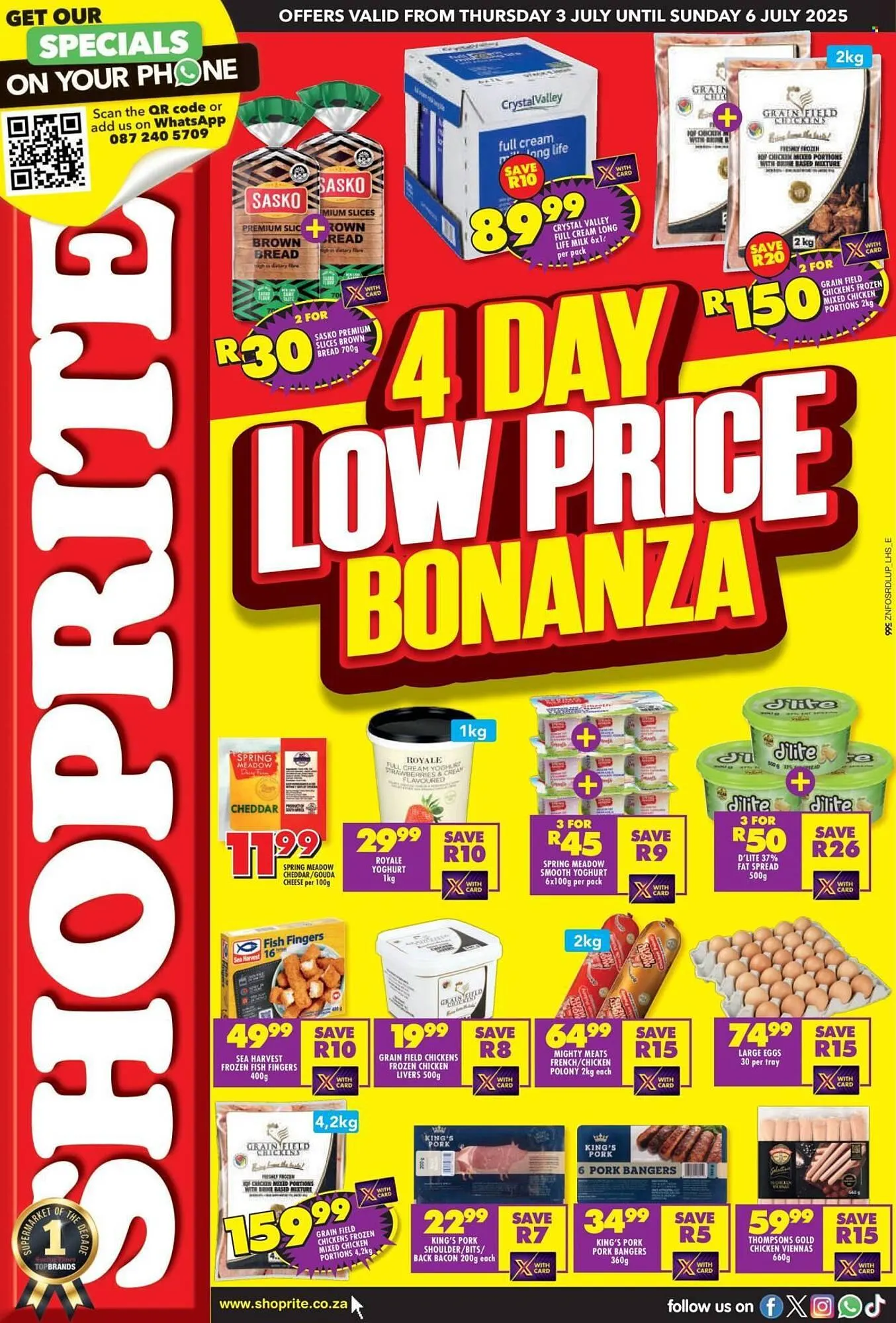 Shoprite catalogue from 3 July to 6 July 2025 - Catalogue Page 1
