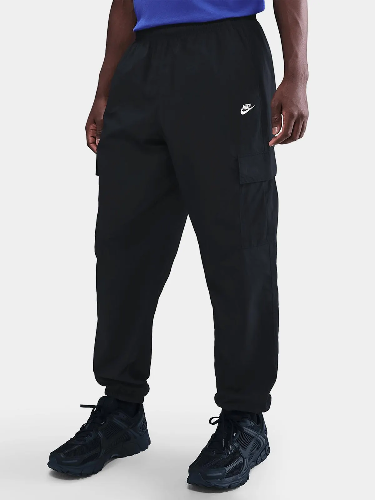 Nike Men's Club Woven Cargo Black Pants
