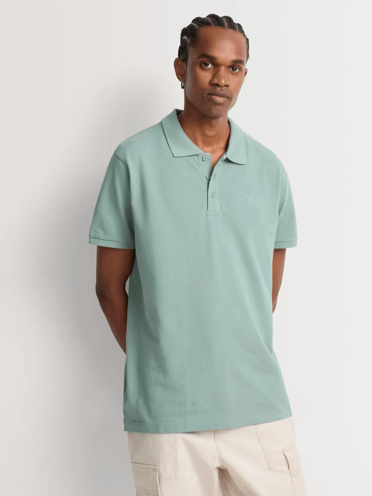 Relay Jeans Men's Simplified Dark Sage Pique Golfer