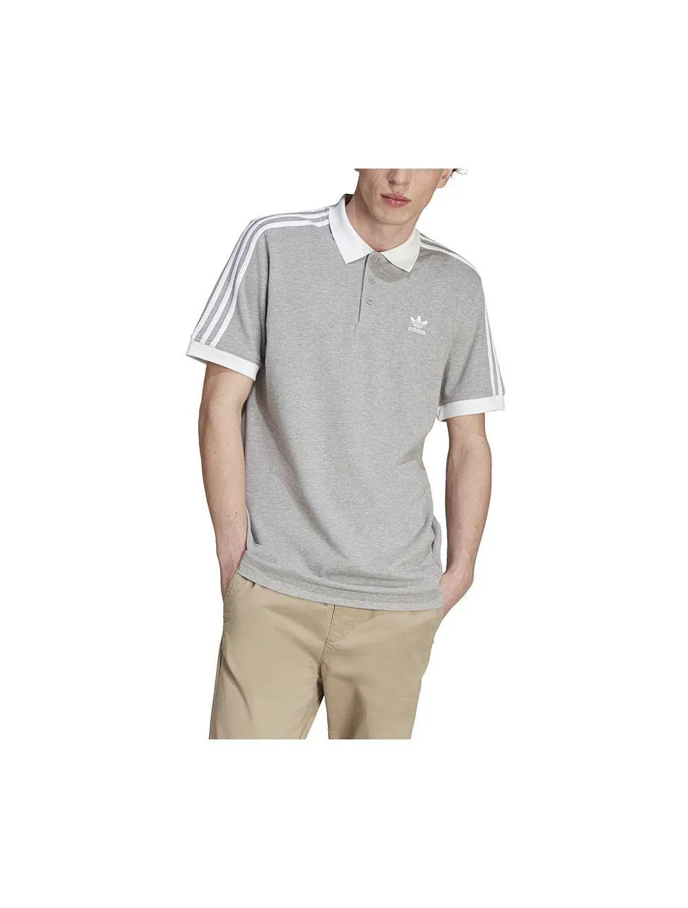 adidas Performance Adicolor Classics 3-Stripes Mens Polo Shirt Grey