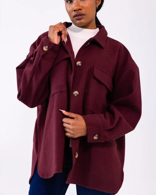 Ladies Melton Shacket