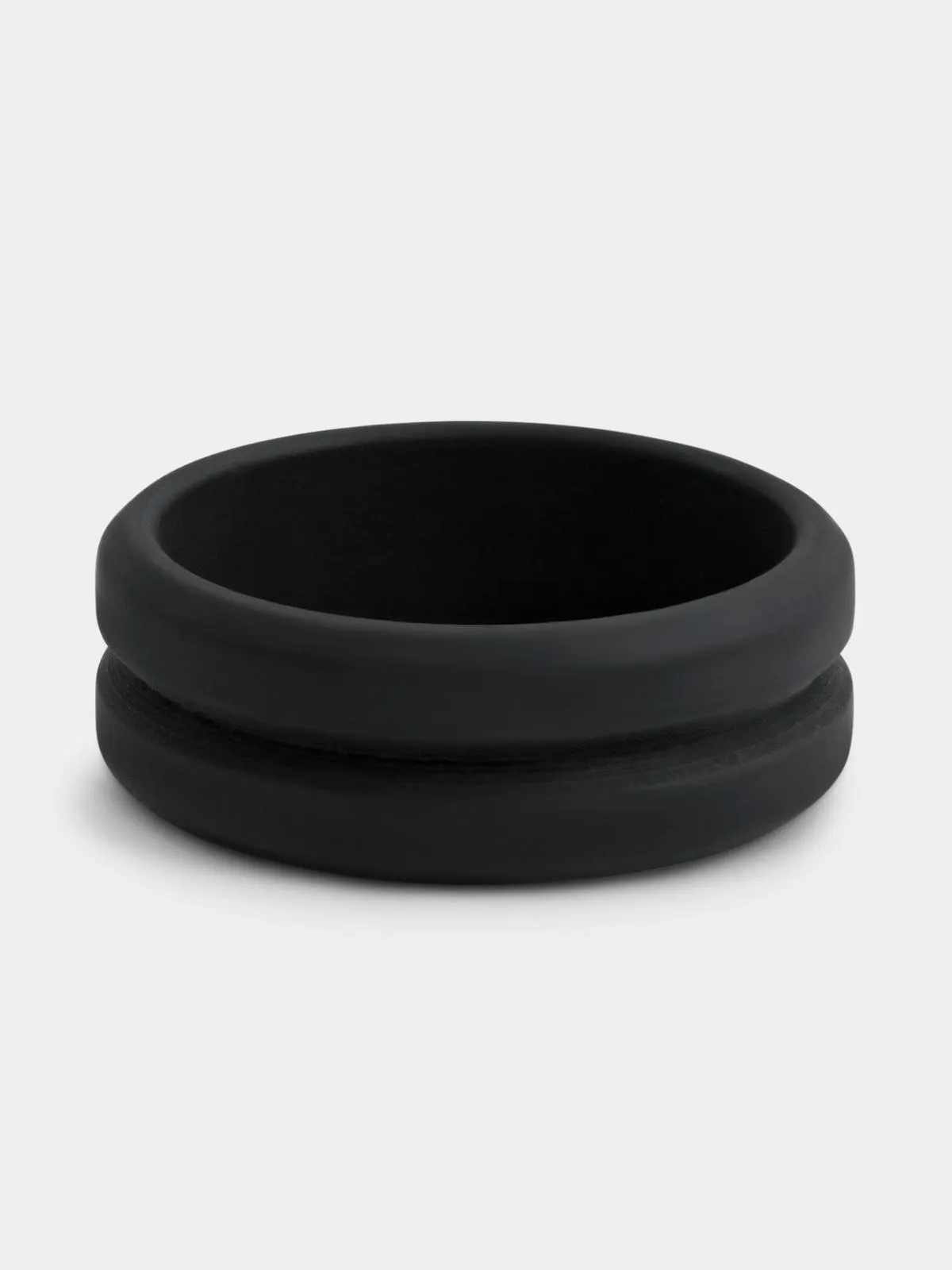 Black Silicone Groove Ring