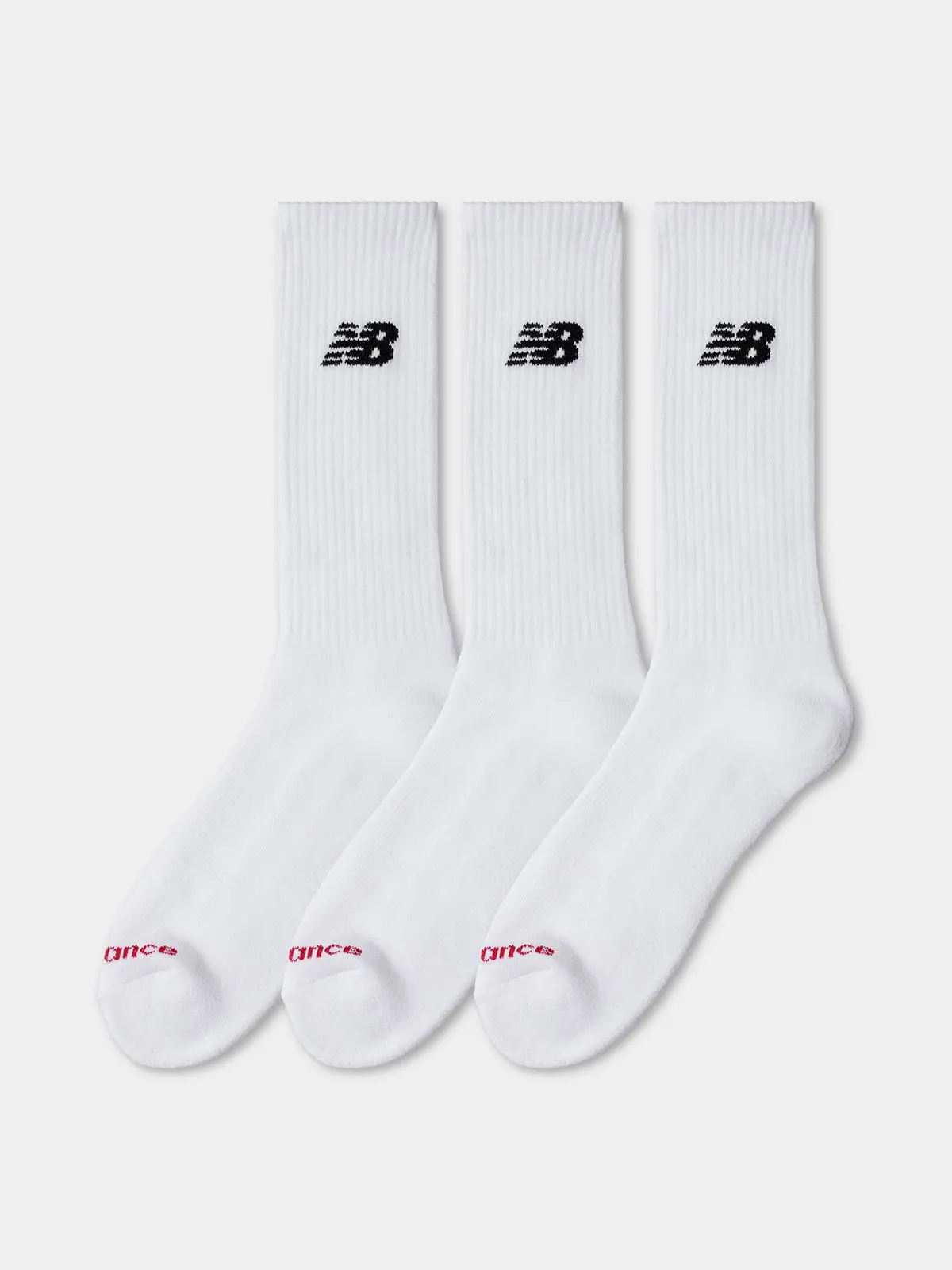 New Balance Unisex 3-Pack Everyday White Socks