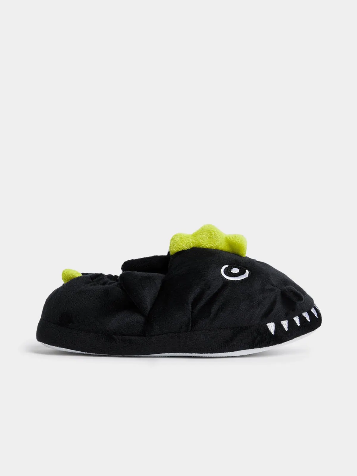 Jet Older Boys Black Shark Slippers