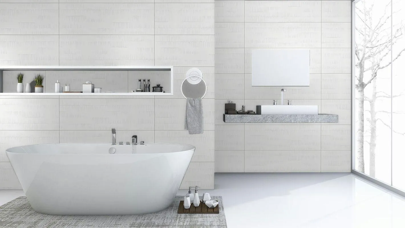 Fanir Mont Blanc Rectified Matt Glazed Ceramic Wall Tile 400 x 1200mm