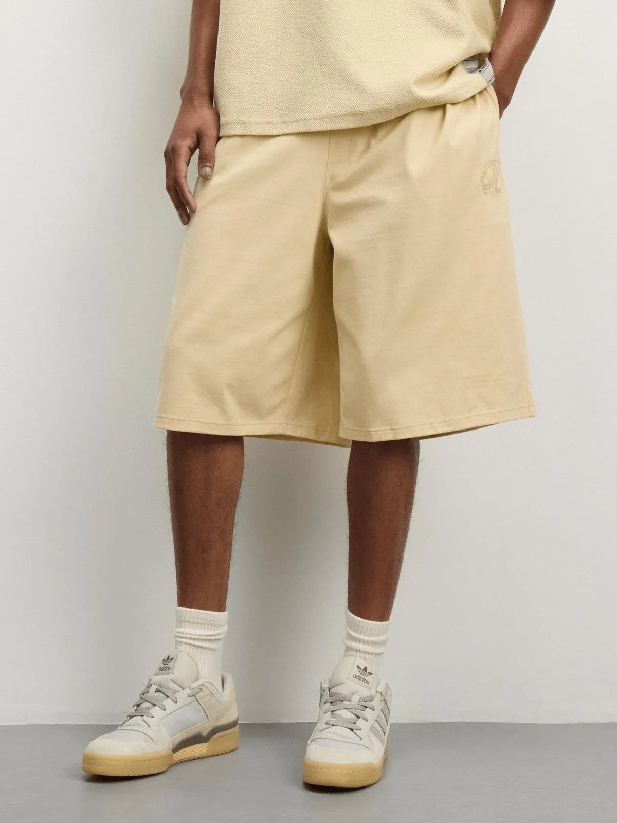 Redbat Men's Knitted Ecru Jorts