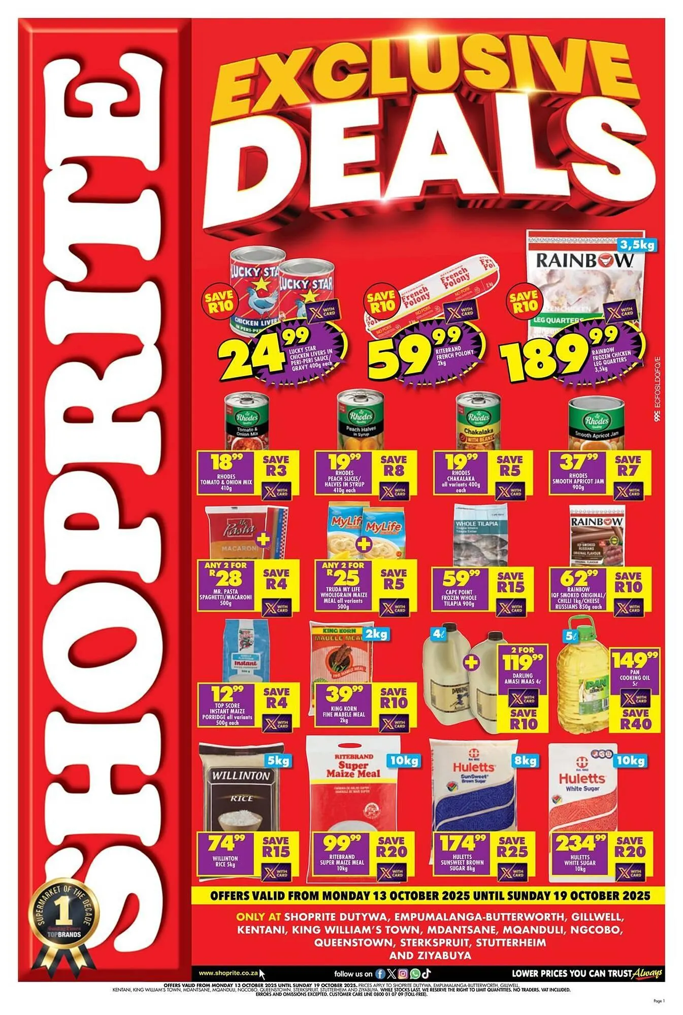 Shoprite catalogue from 13 November to 19 November 2025 - Catalogue Page 1